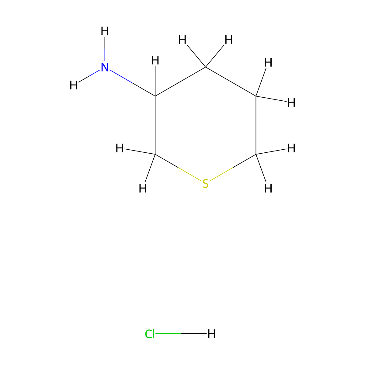 Thian-3-amine hydrochloride molecular structure, CAS 1803609-59-7