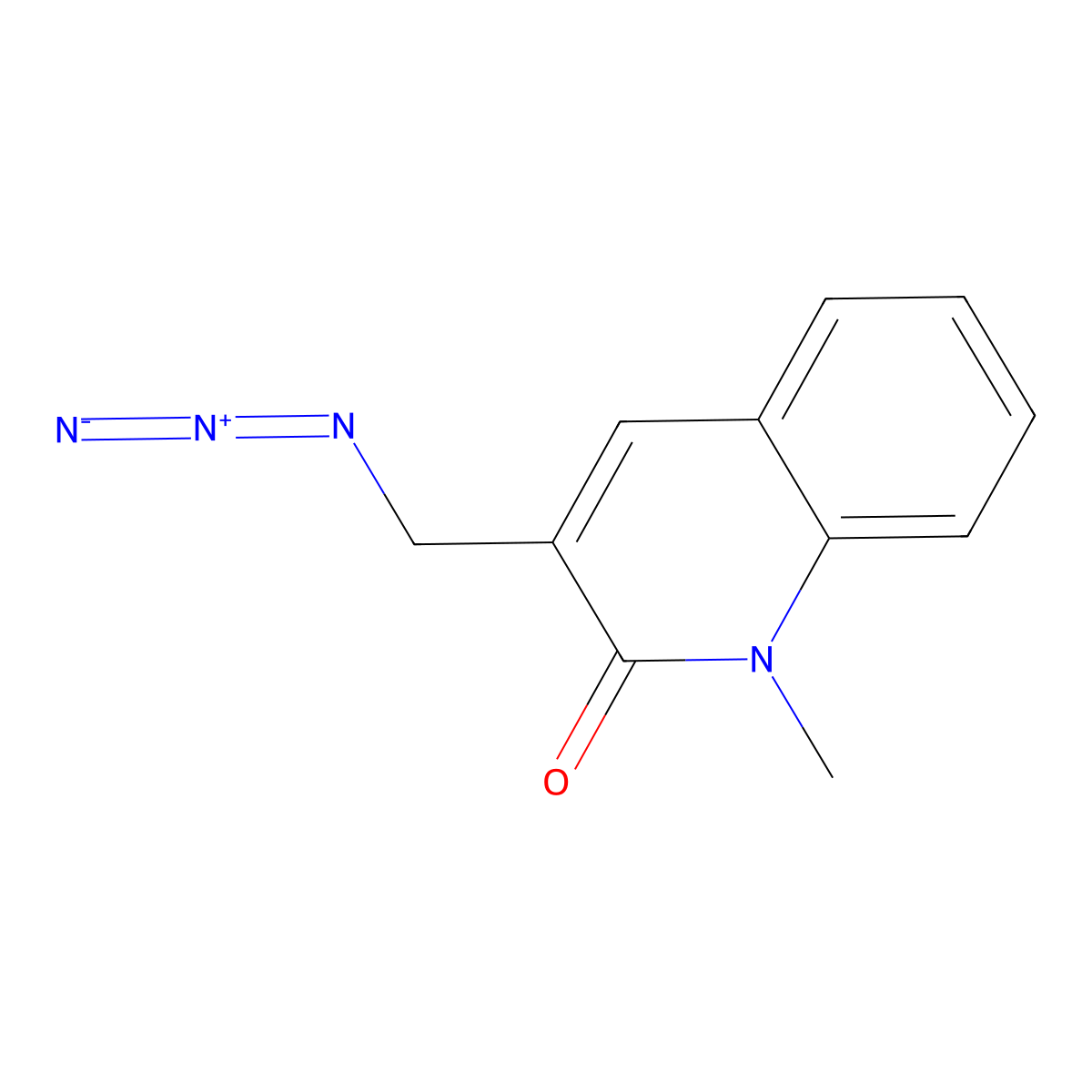 3-(Azidomethyl)-1-methyl-1,2-dihydroquinolin-2-one molecular structure, CAS 1803609-69-9