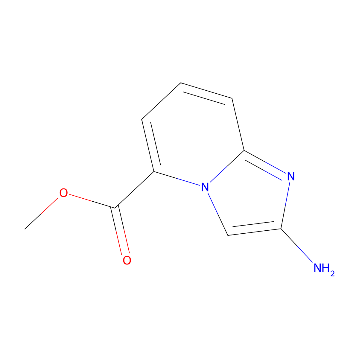 Methyl 2-aminoimidazo[1,2-a]pyridine-5-carboxylate molecular structure, CAS 1803609-76-8