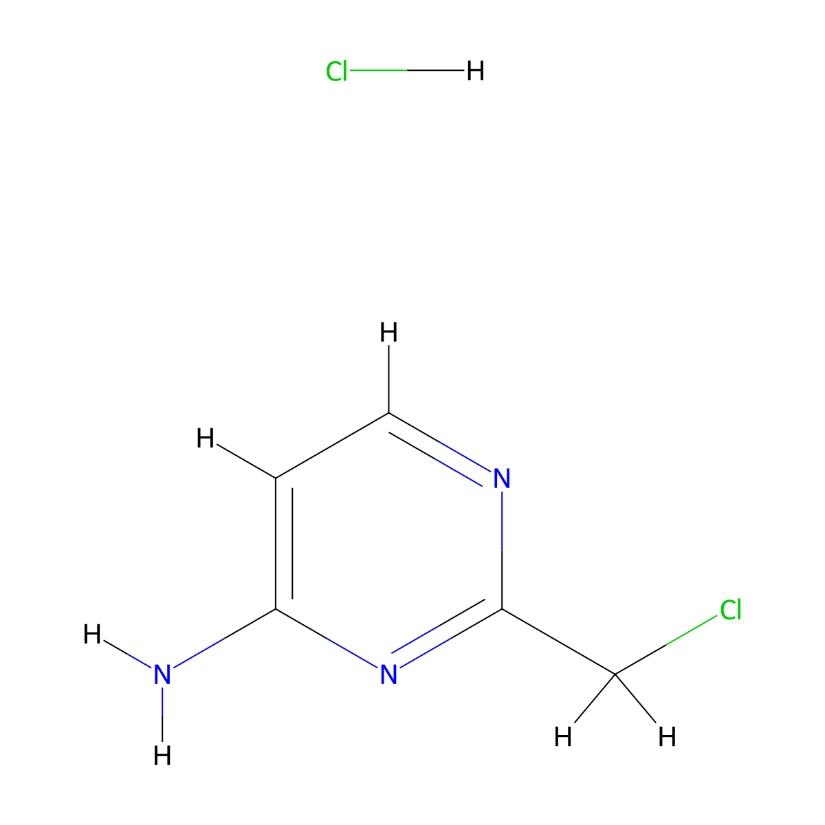 2-(Chloromethyl)pyrimidin-4-amine hydrochloride molecular structure, CAS 1803609-79-1