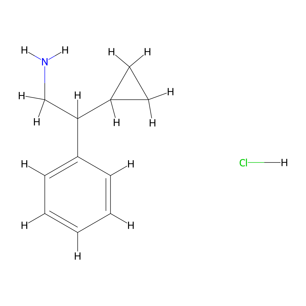 2-Cyclopropyl-2-phenylethan-1-amine hydrochloride molecular structure, CAS 1803609-85-9