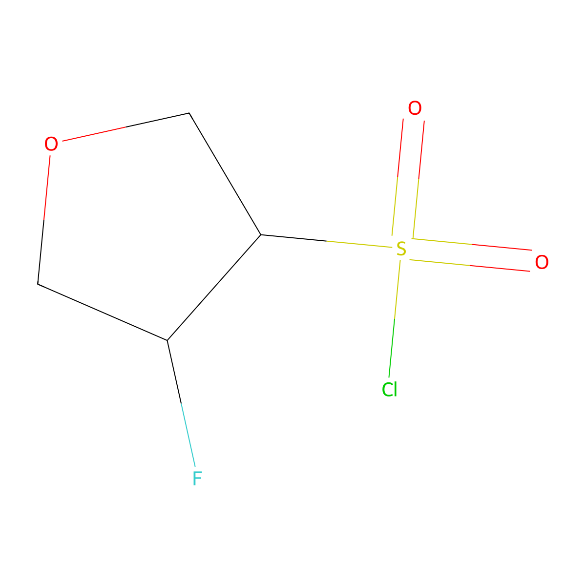 4-Fluorooxolane-3-sulfonyl chloride molecular structure, CAS 1803609-87-1