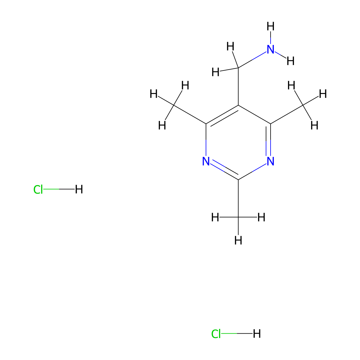 (Trimethylpyrimidin-5-yl)methanamine dihydrochloride molecular structure, CAS 1803609-88-2