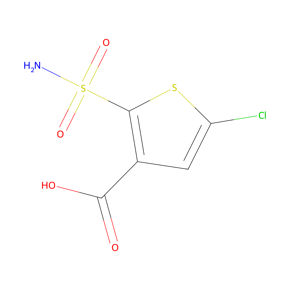 5-Chloro-2-sulfamoylthiophene-3-carboxylic acid molecular structure, CAS 1803609-89-3