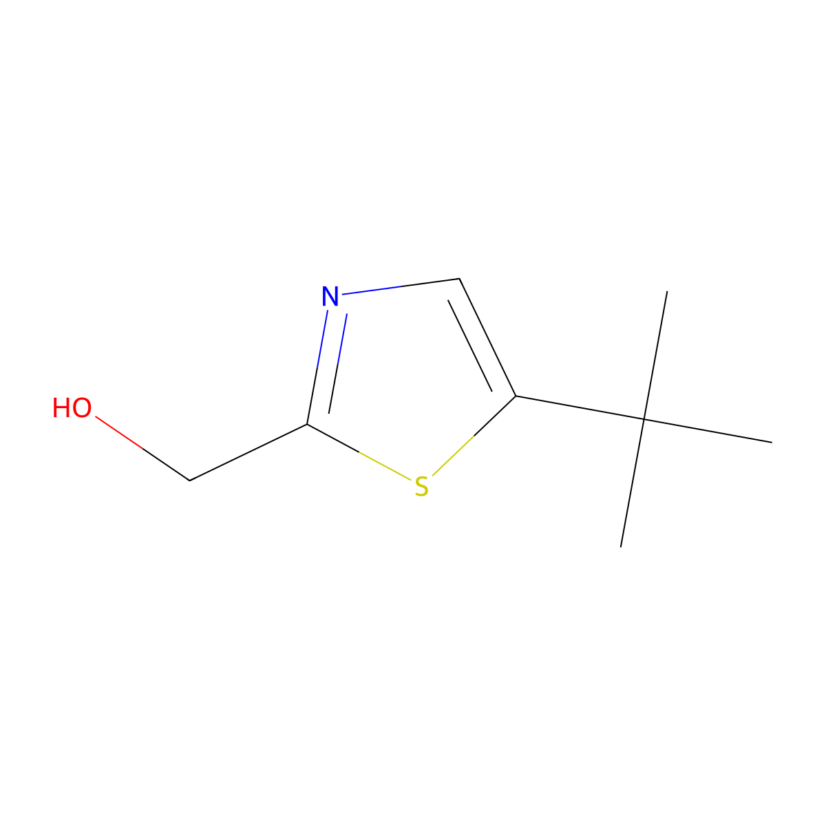 (5-Tert-butyl-1,3-thiazol-2-yl)methanol molecular structure, CAS 1803609-92-8