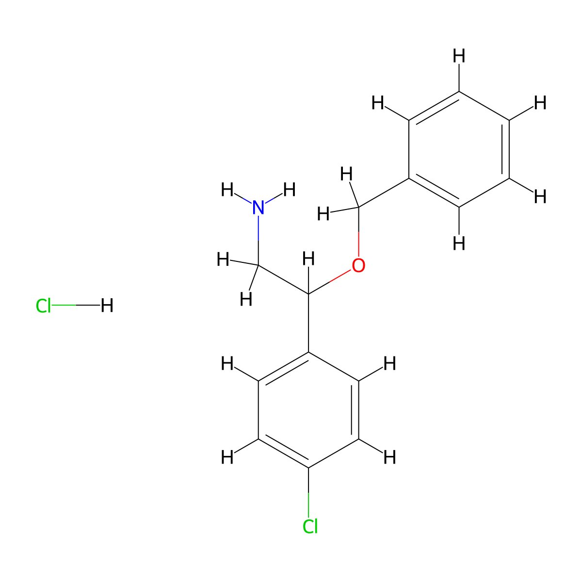 2-(Benzyloxy)-2-(4-chlorophenyl)ethan-1-amine hydrochloride molecular structure, CAS 1803609-96-2