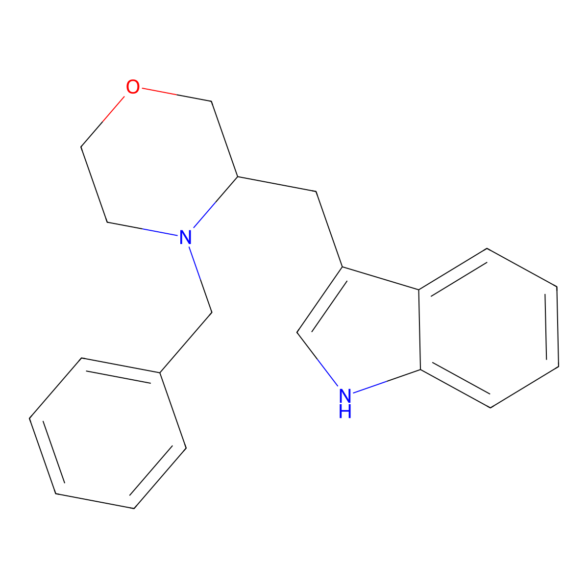 3-[(4-benzylmorpholin-3-yl)methyl]-1H-indole molecular structure, CAS 1803610-11-8