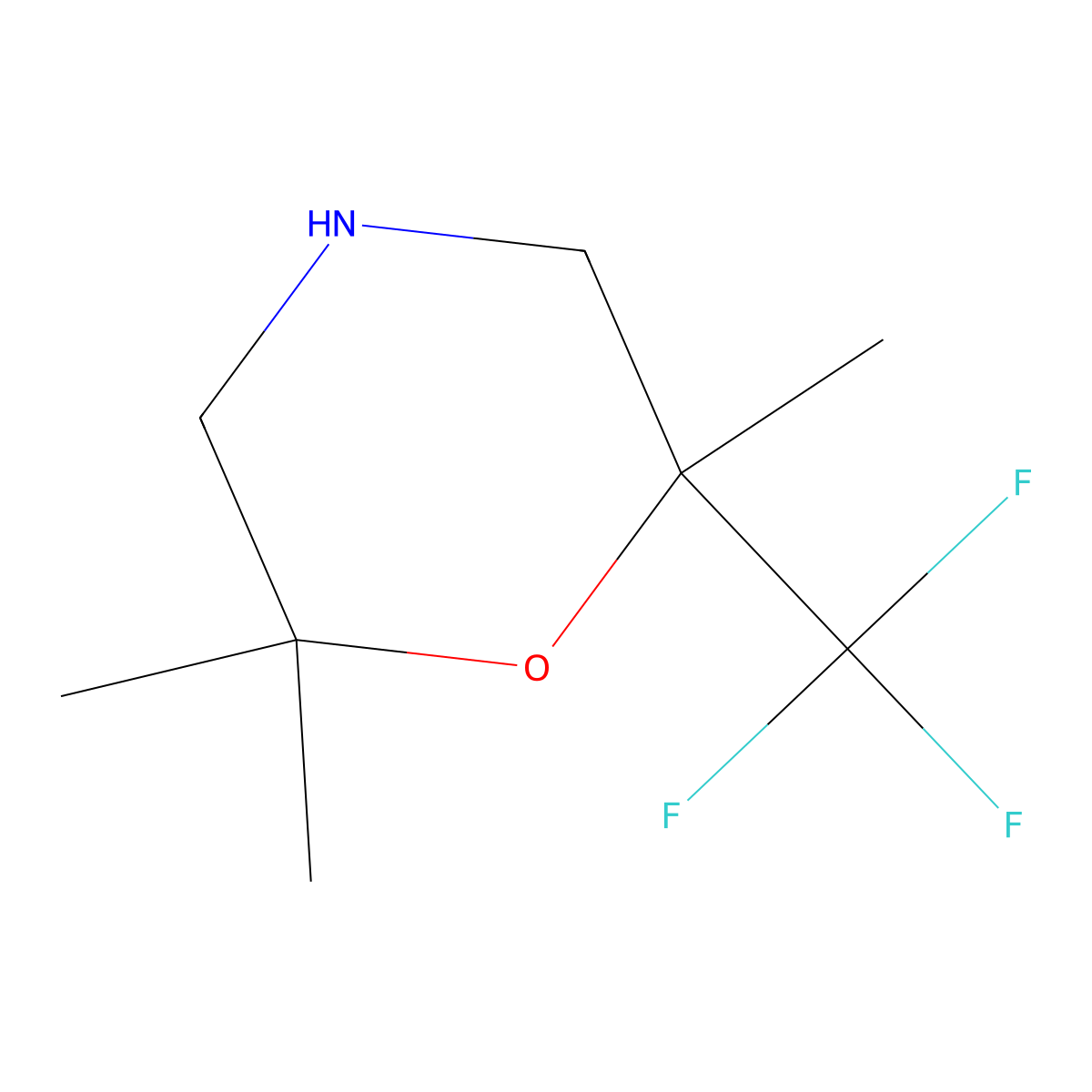 2,2,6-Trimethyl-6-(trifluoromethyl)morpholine molecular structure, CAS 1803610-13-0