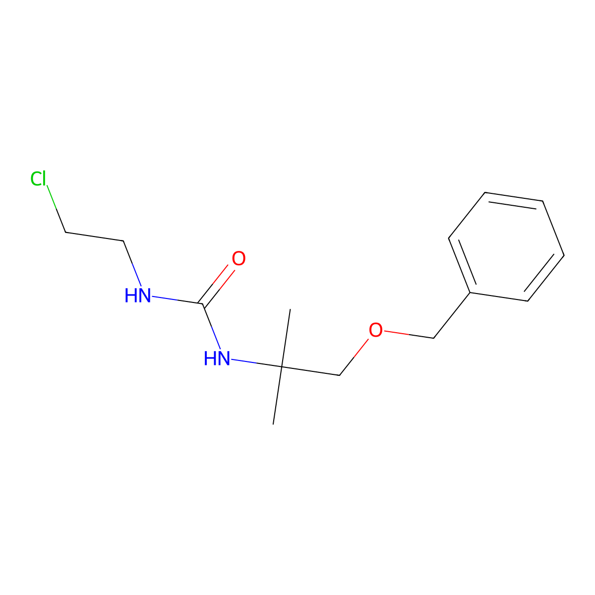 1-(1-(Benzyloxy)-2-methylpropan-2-yl)-3-(2-chloroethyl)urea molecular structure, CAS 1803610-30-1