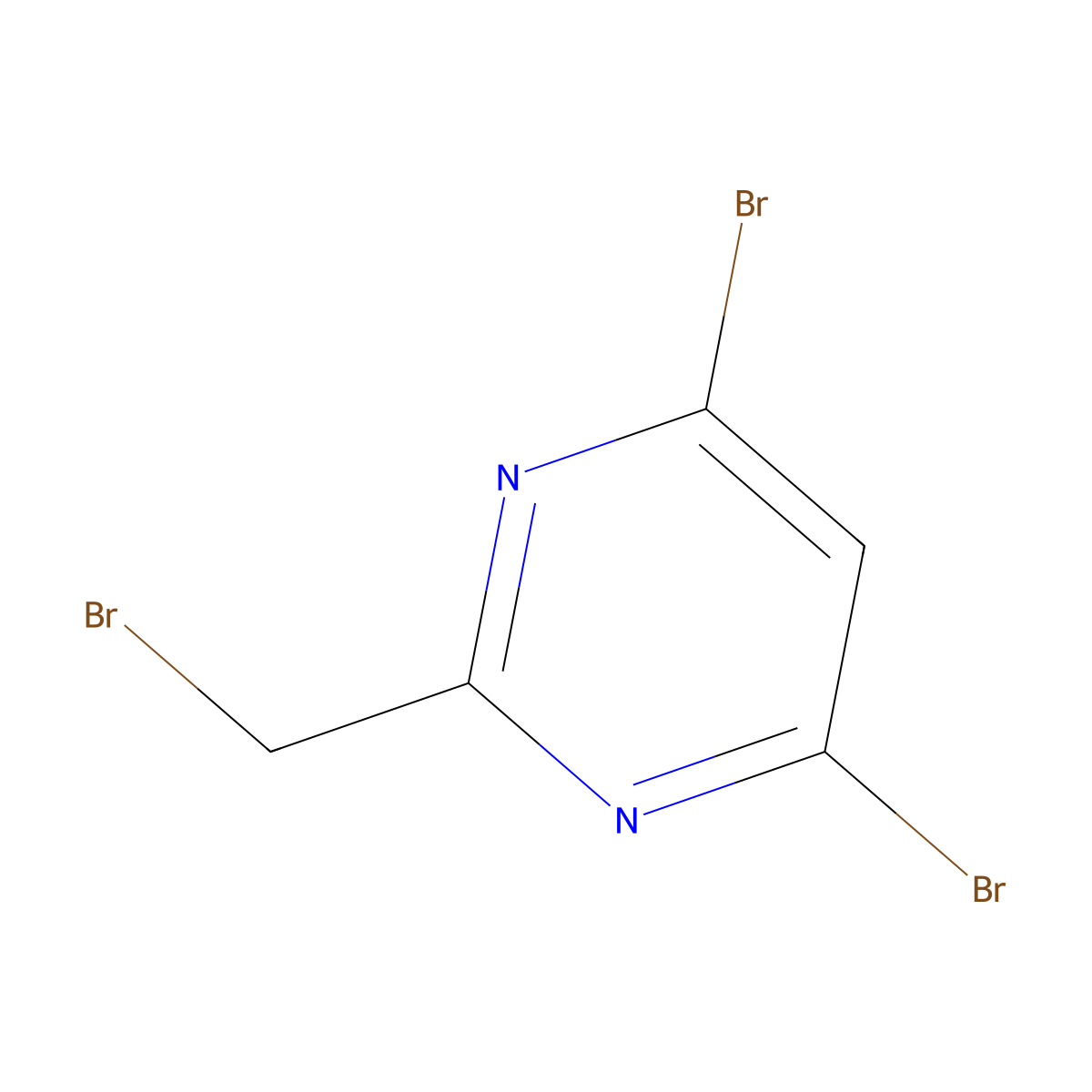 4,6-Dibromo-2-(bromomethyl)pyrimidine molecular structure, CAS 1803610-39-0