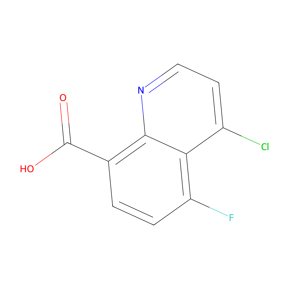 4-Chloro-5-fluoroquinoline-8-carboxylic acid molecular structure, CAS 1803610-54-9