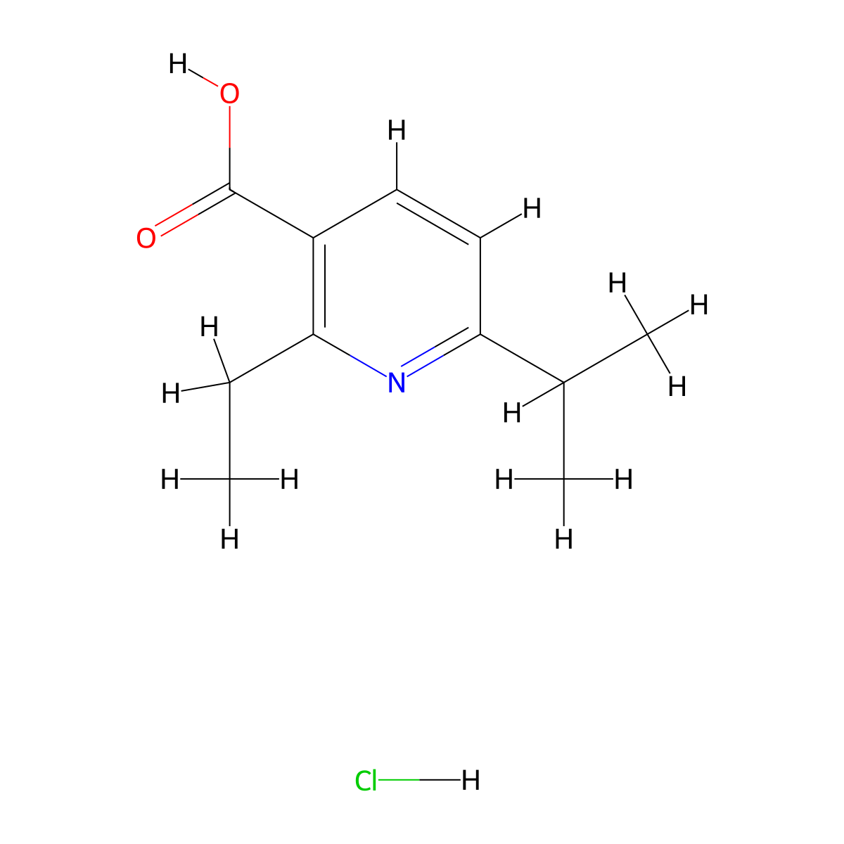 2-Ethyl-6-(propan-2-yl)pyridine-3-carboxylic acid hydrochloride molecular structure, CAS 1803610-58-3