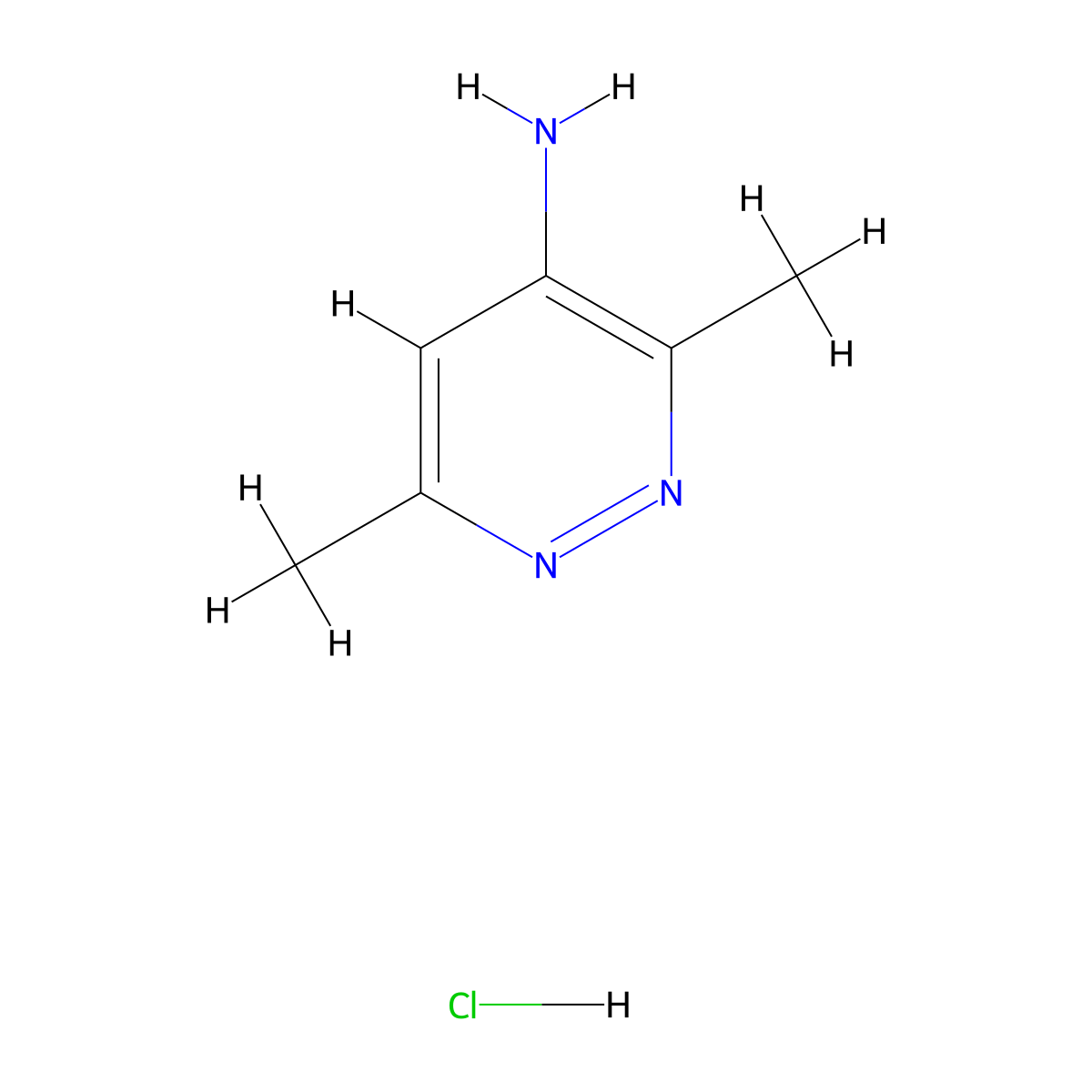 3,6-Dimethylpyridazin-4-amine hydrochloride molecular structure, CAS 1803610-59-4