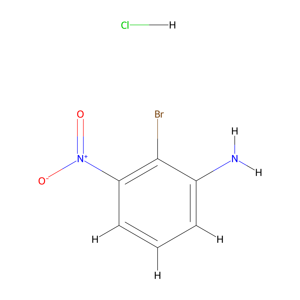 2-Bromo-3-nitroaniline hydrochloride molecular structure, CAS 1803610-71-0