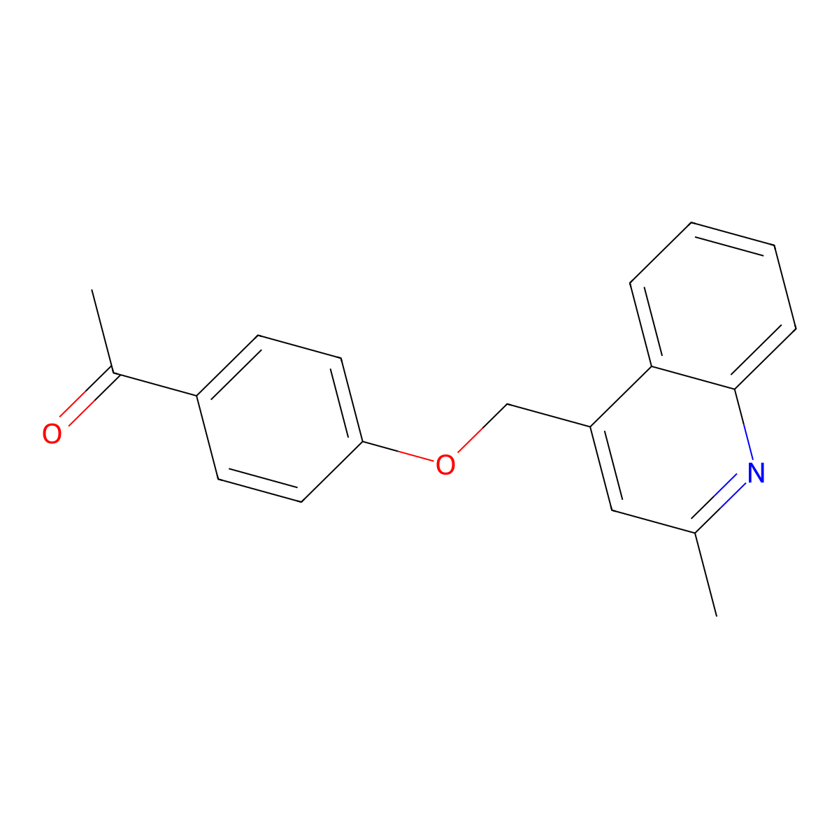 1-{4-[(2-Methylquinolin-4-yl)methoxy]phenyl}ethan-1-one molecular structure, CAS 1803610-76-5