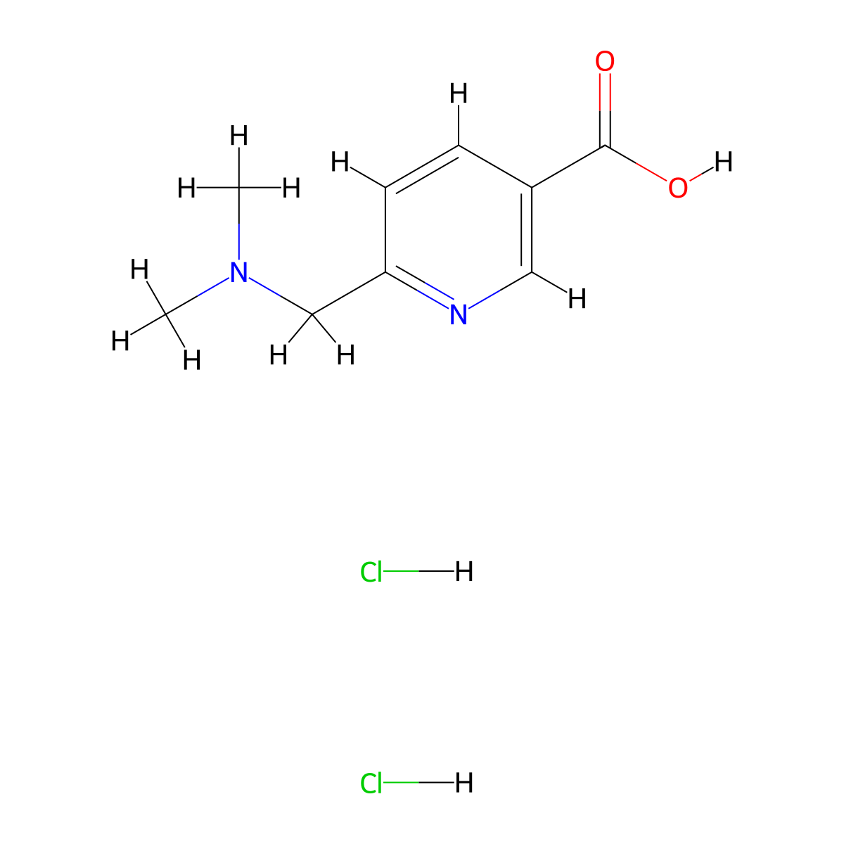 6-[(Dimethylamino)methyl]pyridine-3-carboxylic acid dihydrochloride molecular structure, CAS 1803610-90-3