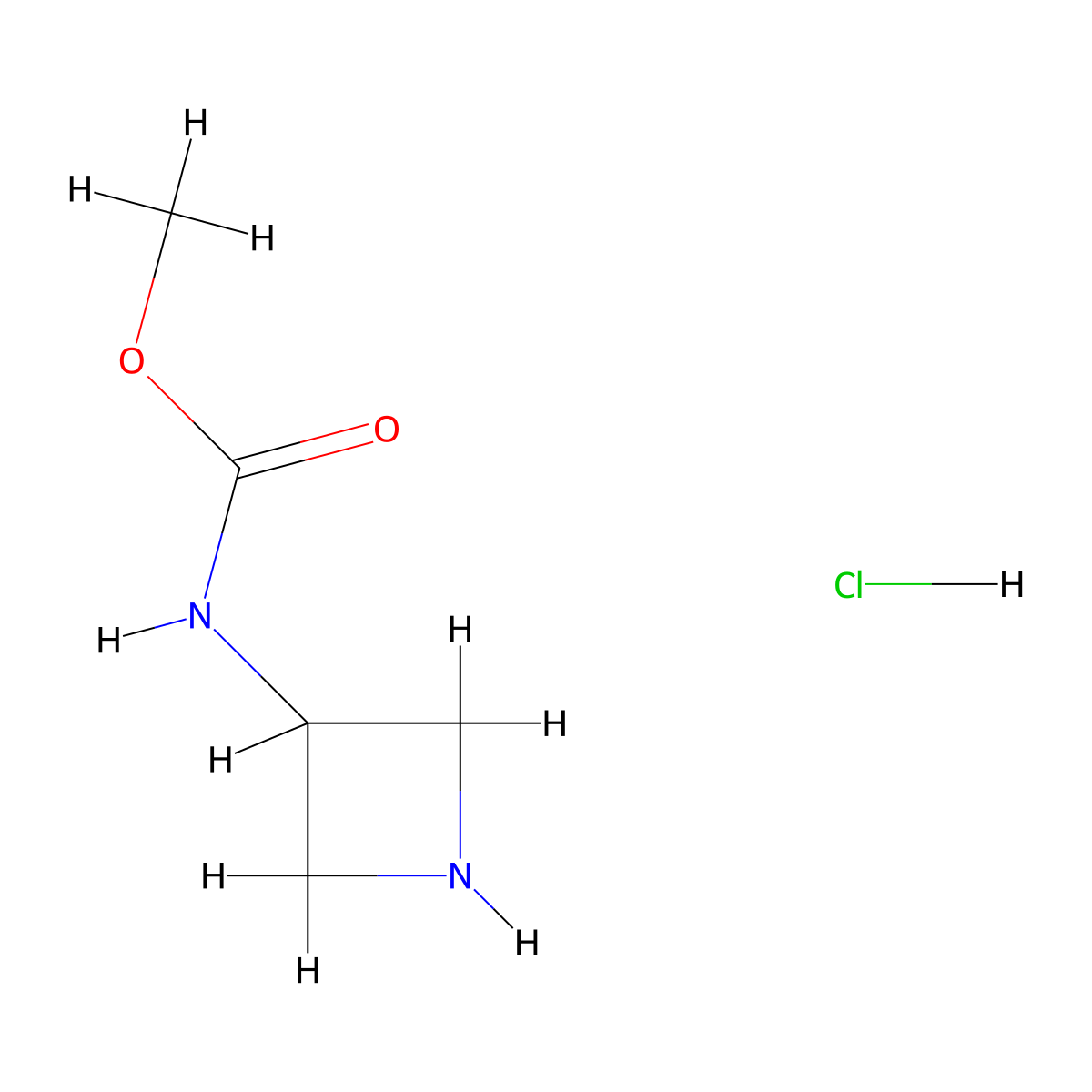 methyl N-(azetidin-3-yl)carbamate hydrochloride molecular structure, CAS 1803610-94-7