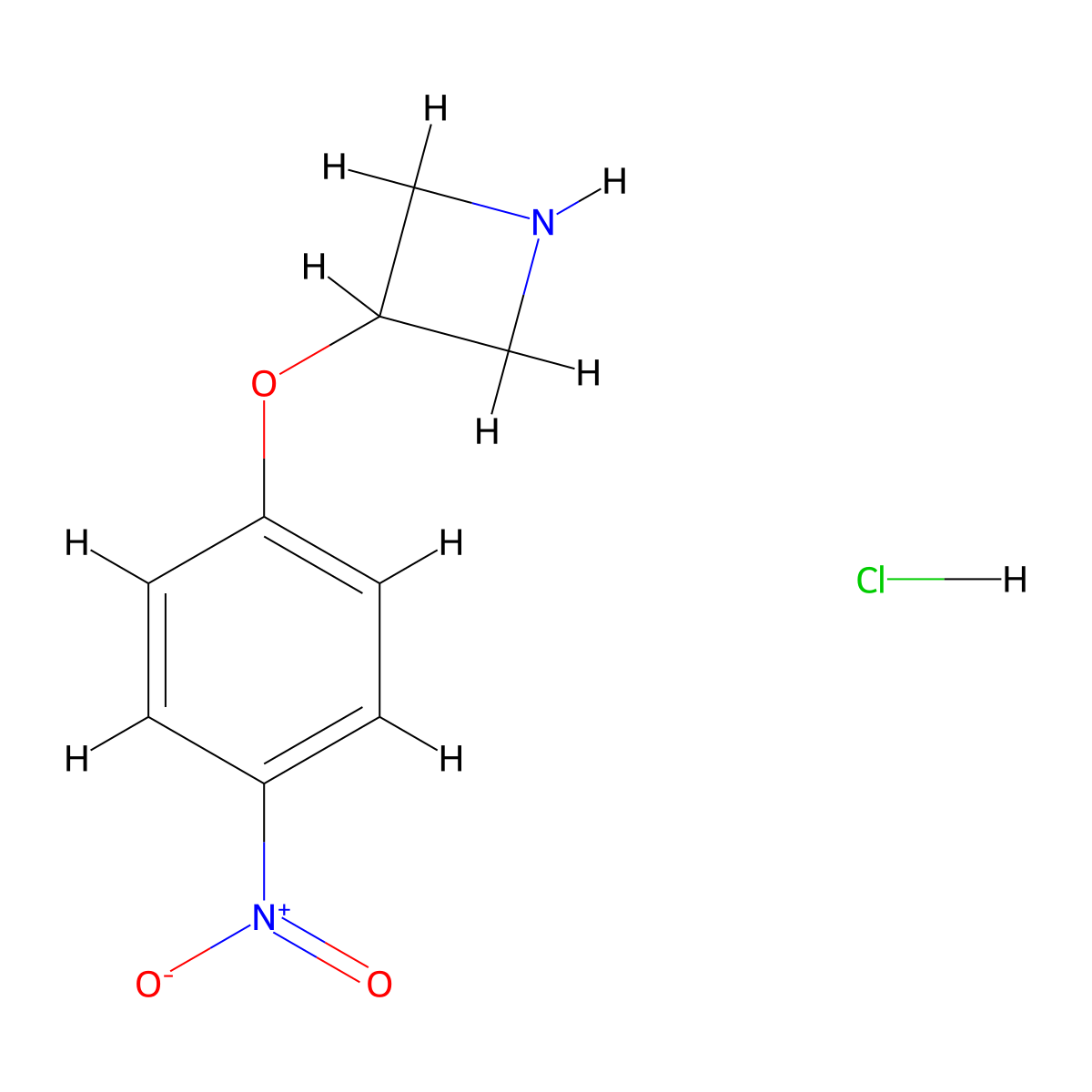 3-(4-Nitrophenoxy)azetidine hydrochloride molecular structure, CAS 1803610-95-8