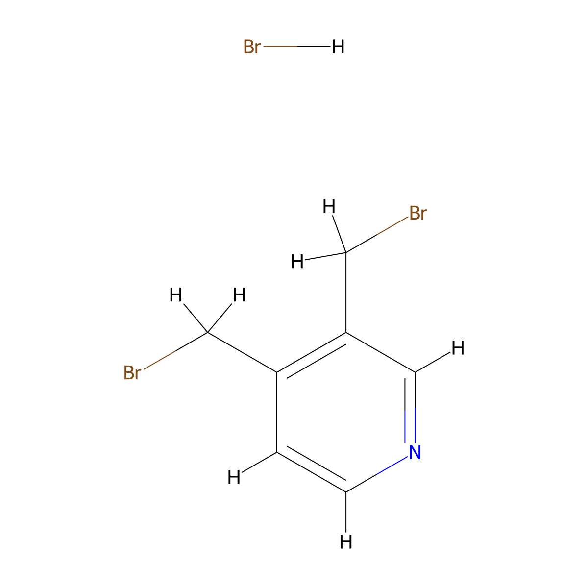 3,4-Bis(bromomethyl)pyridine hydrobromide molecular structure, CAS 1803611-21-3