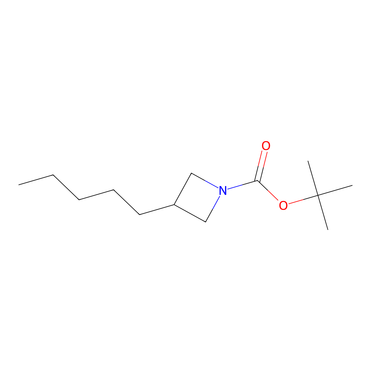 Tert-butyl 3-pentylazetidine-1-carboxylate molecular structure, CAS 1803611-23-5