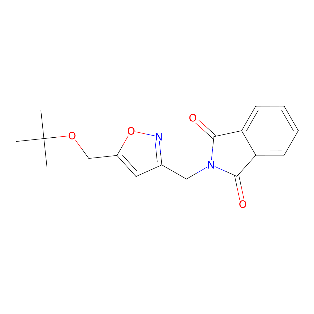 2-({5-[(tert-butoxy)methyl]-1,2-oxazol-3-yl}methyl)-2,3-dihydro-1H-isoindole-1,3-dione molecular structure, CAS 1803611-36-0