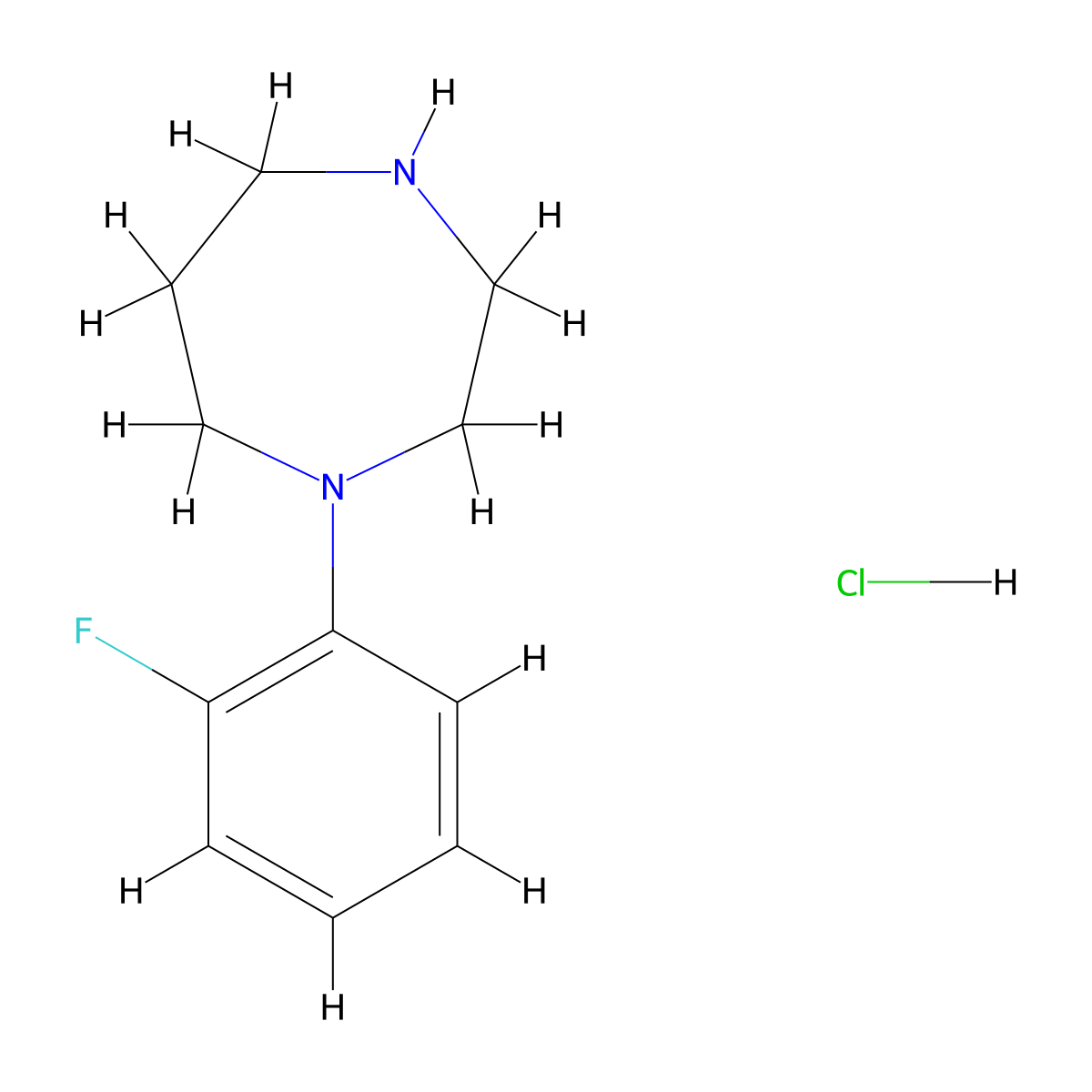 1-(2-Fluorophenyl)-1,4-diazepane hydrochloride molecular structure, CAS 1803611-41-7