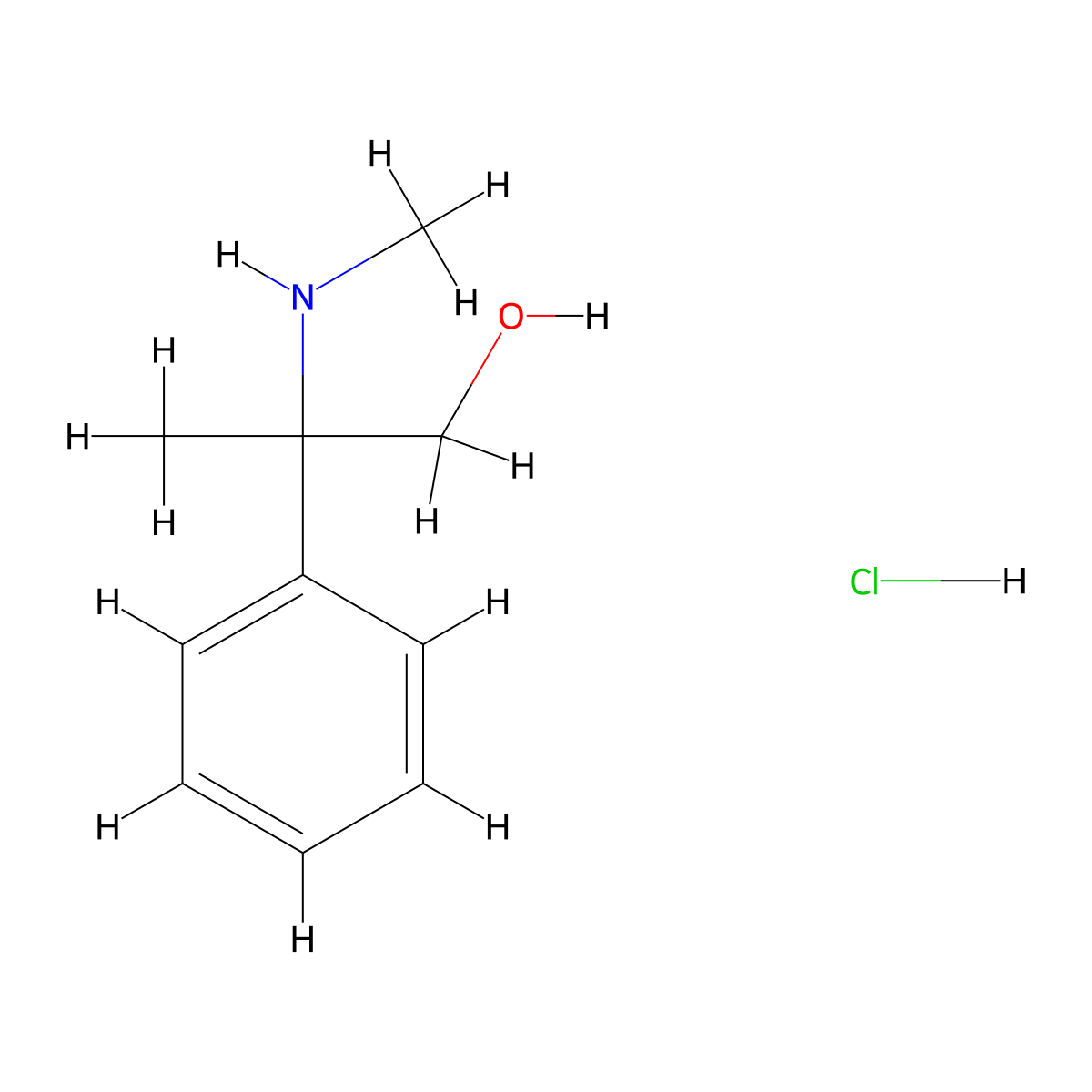 2-(Methylamino)-2-phenylpropan-1-ol hydrochloride molecular structure, CAS 1803611-43-9