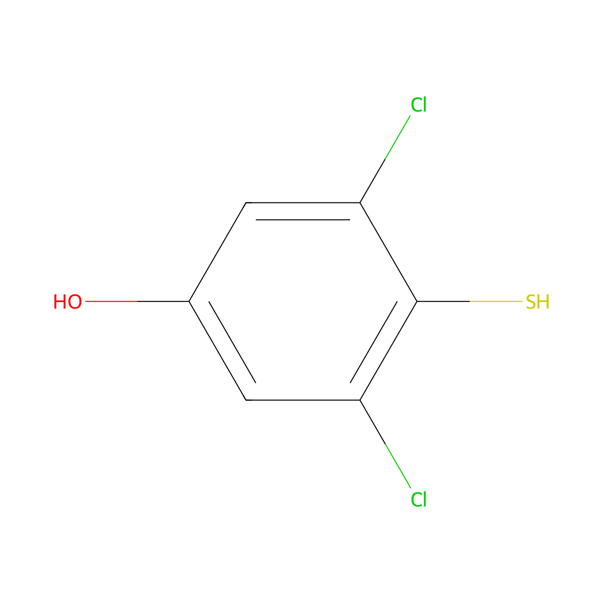 3,5-Dichloro-4-mercaptophenol molecular structure, CAS 1803611-46-2