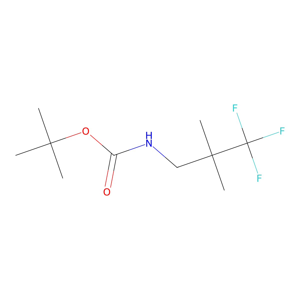 tert-butyl N-(3,3,3-trifluoro-2,2-dimethylpropyl)carbamate molecular structure, CAS 1803611-47-3
