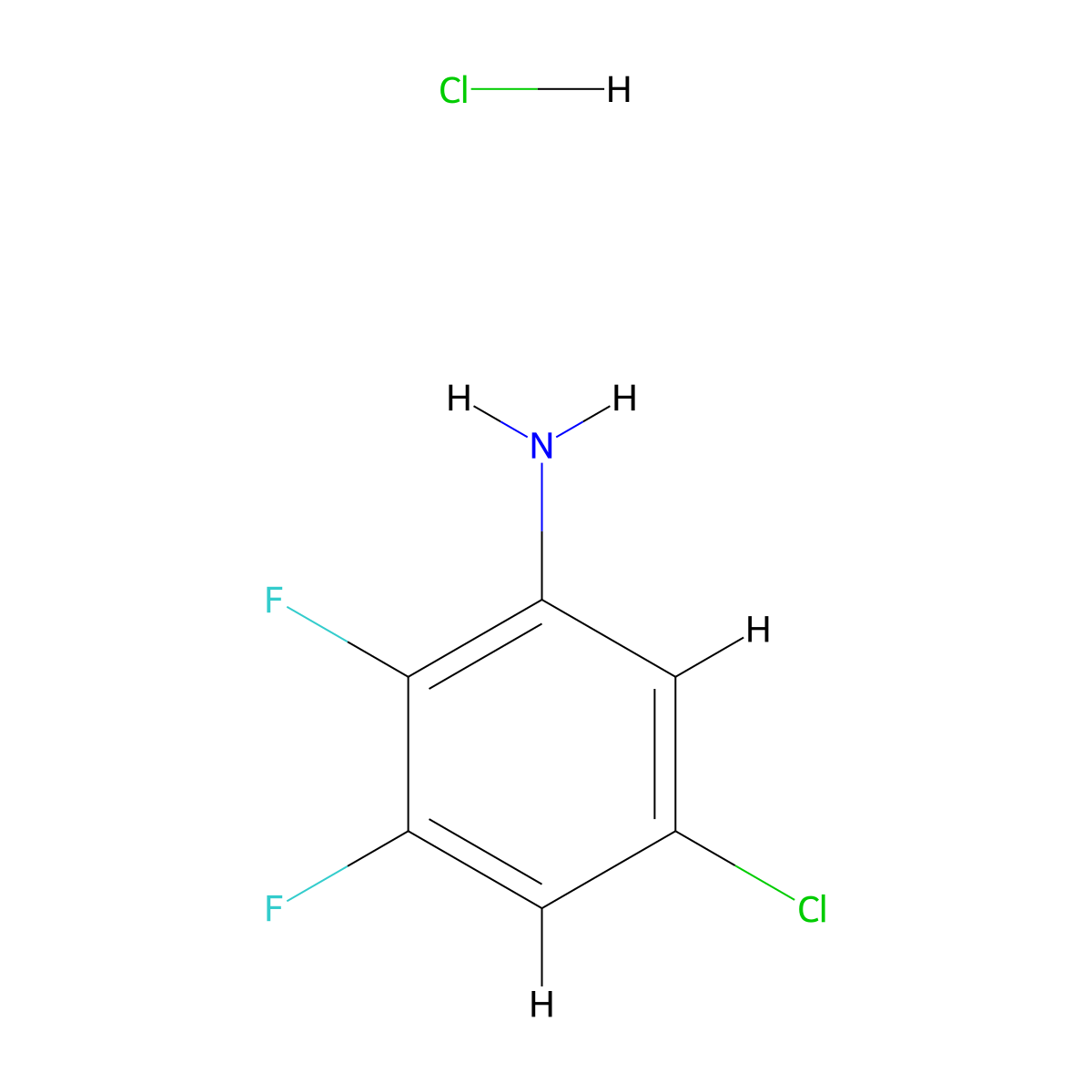 5-Chloro-2,3-difluoroaniline hydrochloride molecular structure, CAS 1803611-59-7