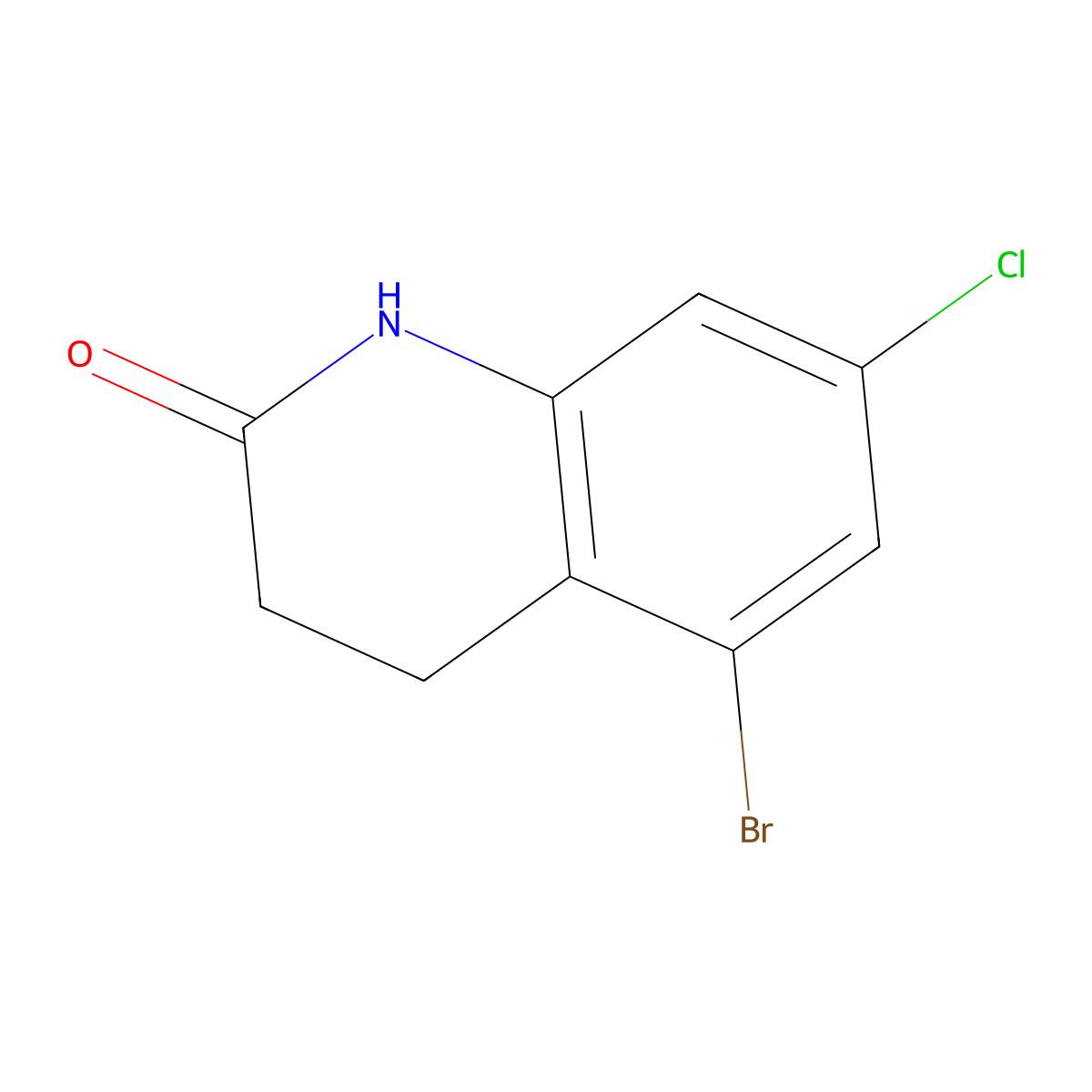 5-Bromo-7-chloro-1,2,3,4-tetrahydroquinolin-2-one molecular structure, CAS 1803611-66-6
