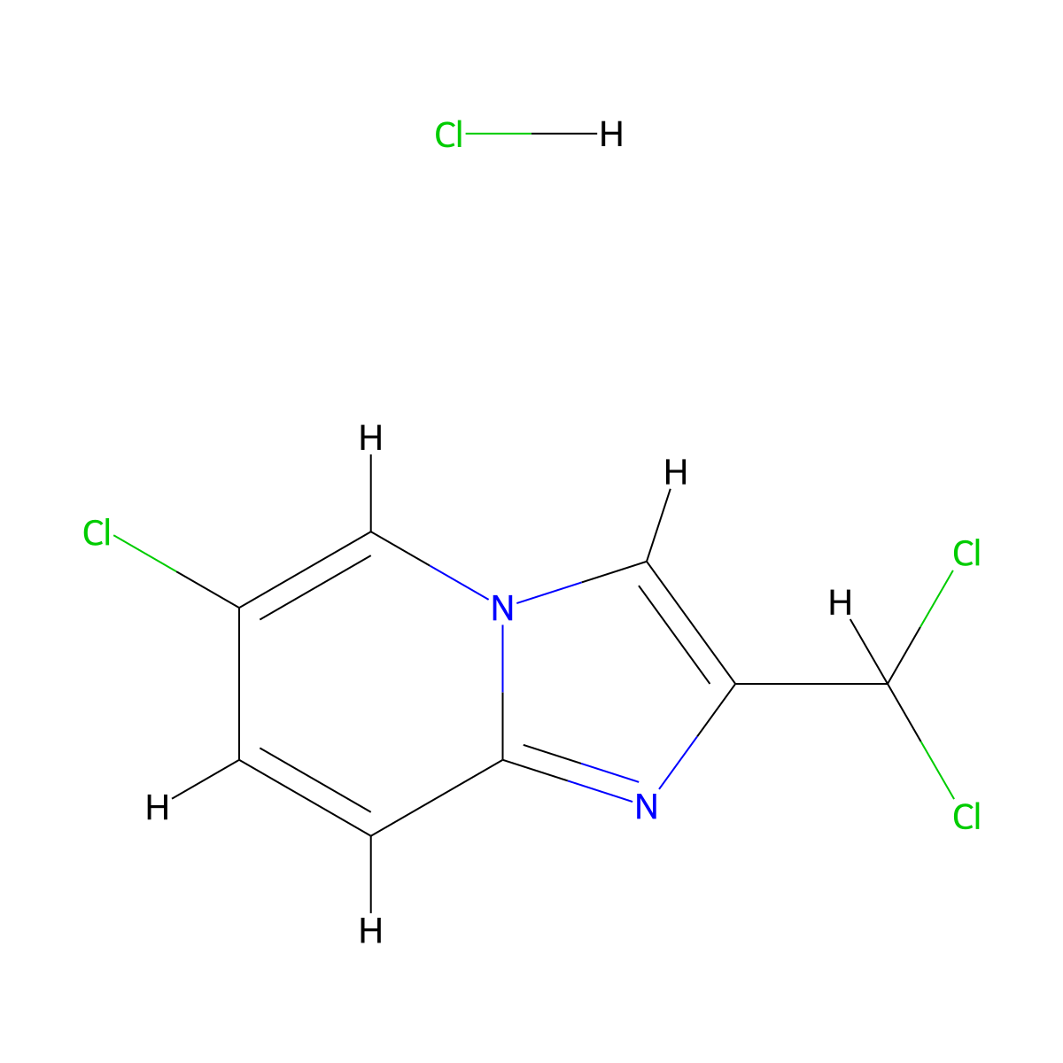 6-Chloro-2-(dichloromethyl)imidazo[1,2-a]pyridine hydrochloride molecular structure, CAS 1803611-71-3