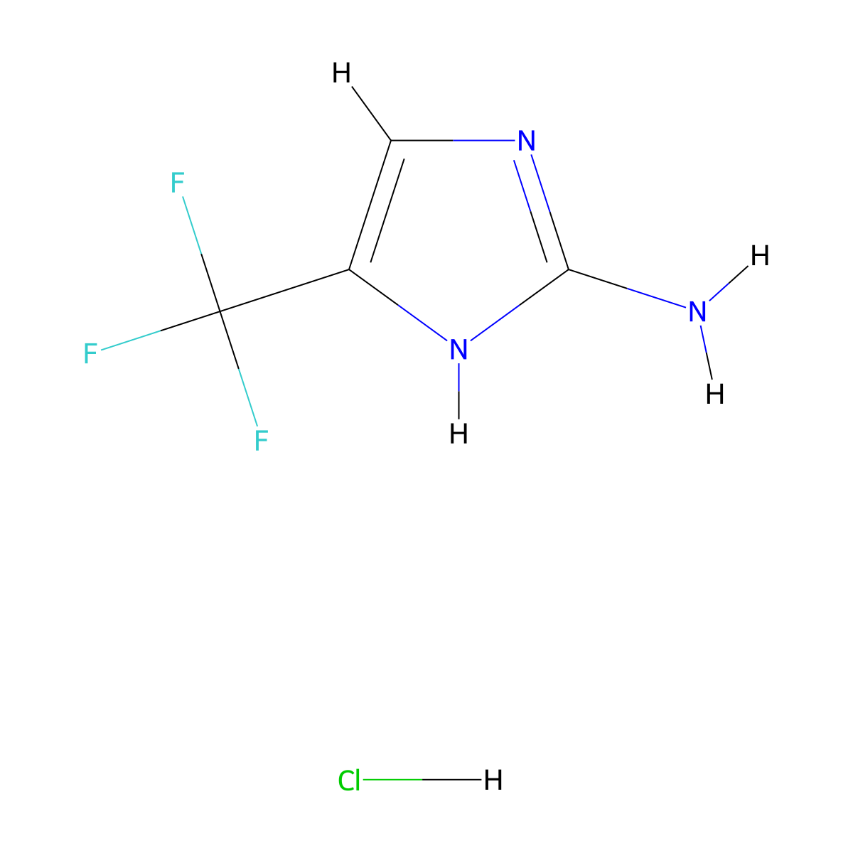 4-(trifluoromethyl)-1H-imidazol-2-amine hydrochloride molecular structure, CAS 1803611-83-7