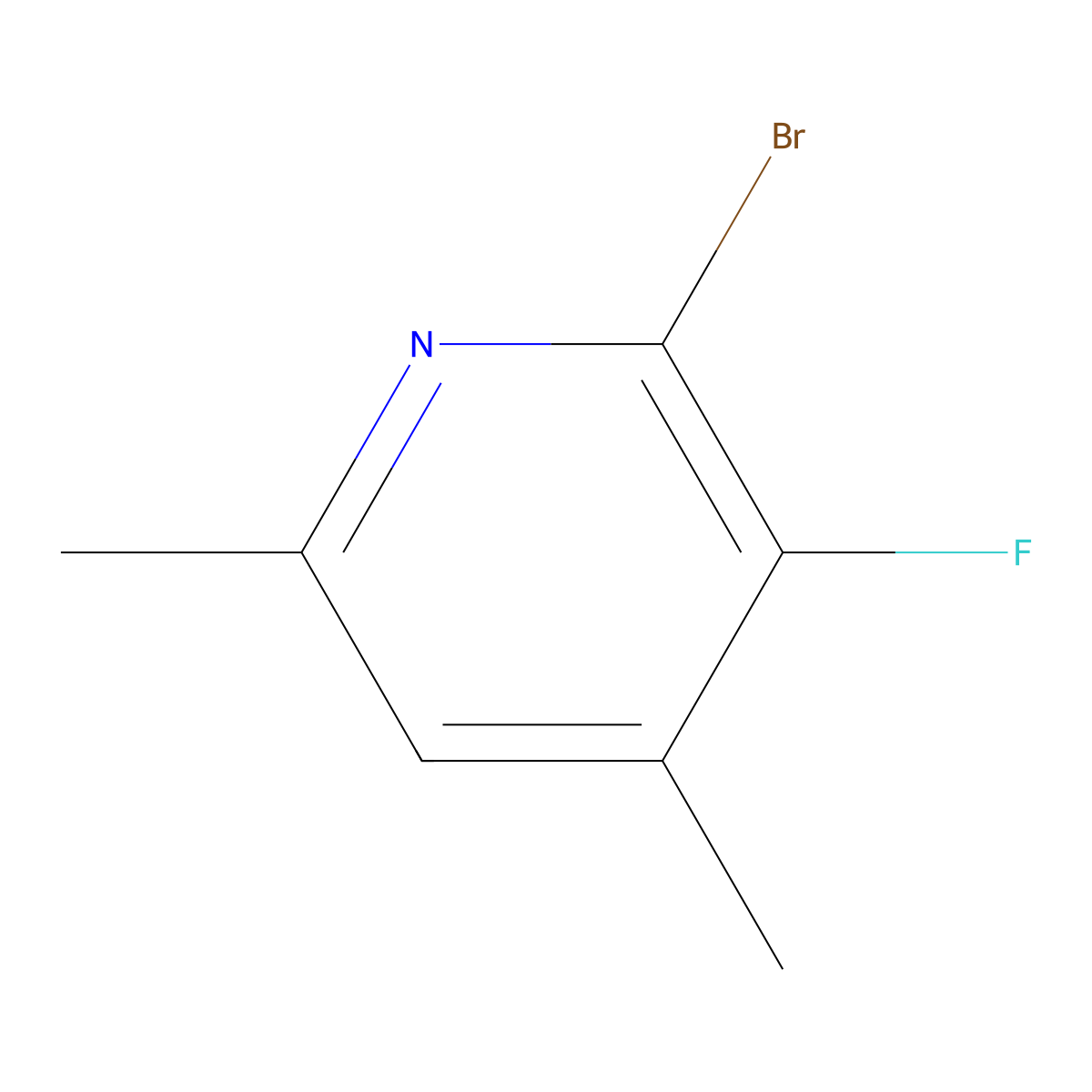 2-Bromo-3-fluoro-4,6-dimethylpyridine molecular structure, CAS 1803611-84-8
