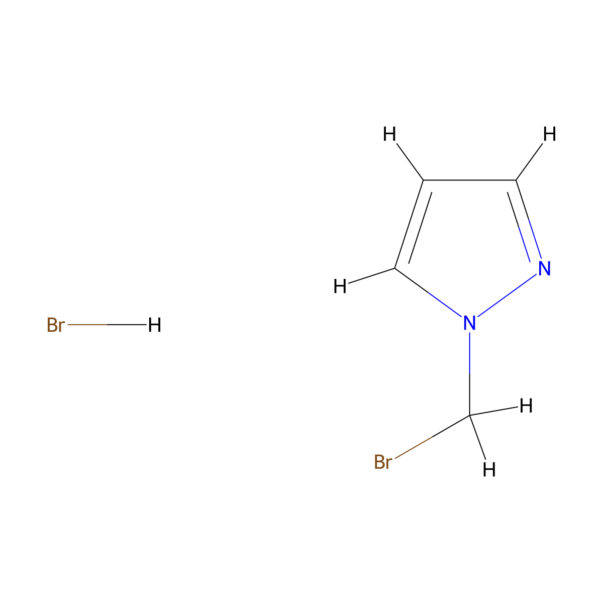 1-(bromomethyl)-1H-pyrazole hydrobromide molecular structure, CAS 1803611-92-8