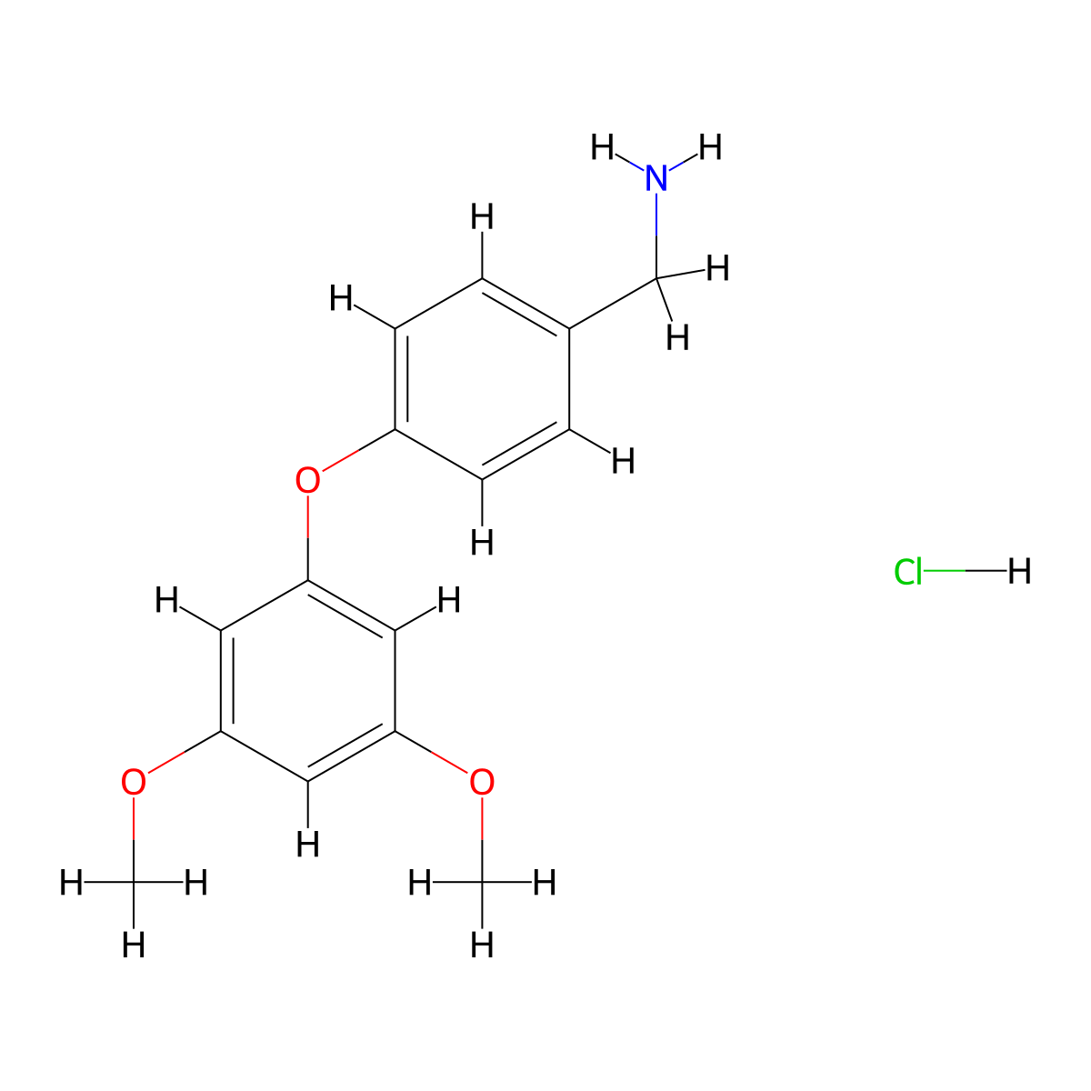 [4-(3,5-Dimethoxyphenoxy)phenyl]methanamine hydrochloride molecular structure, CAS 1803612-04-5