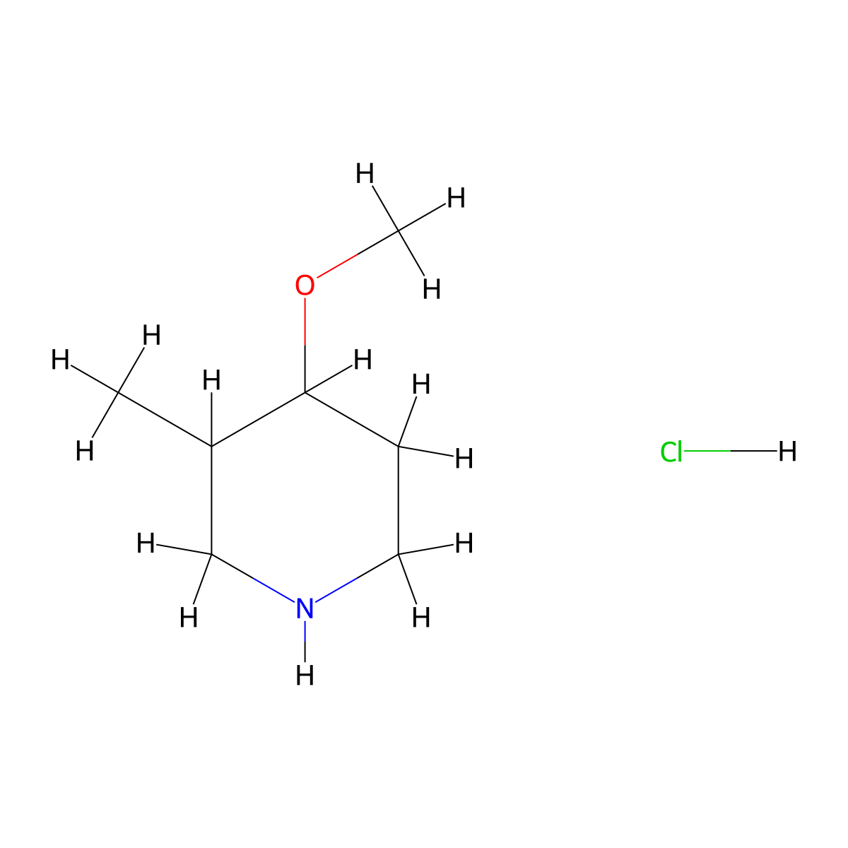 4-Methoxy-3-methylpiperidine hydrochloride molecular structure, CAS 1803612-05-6