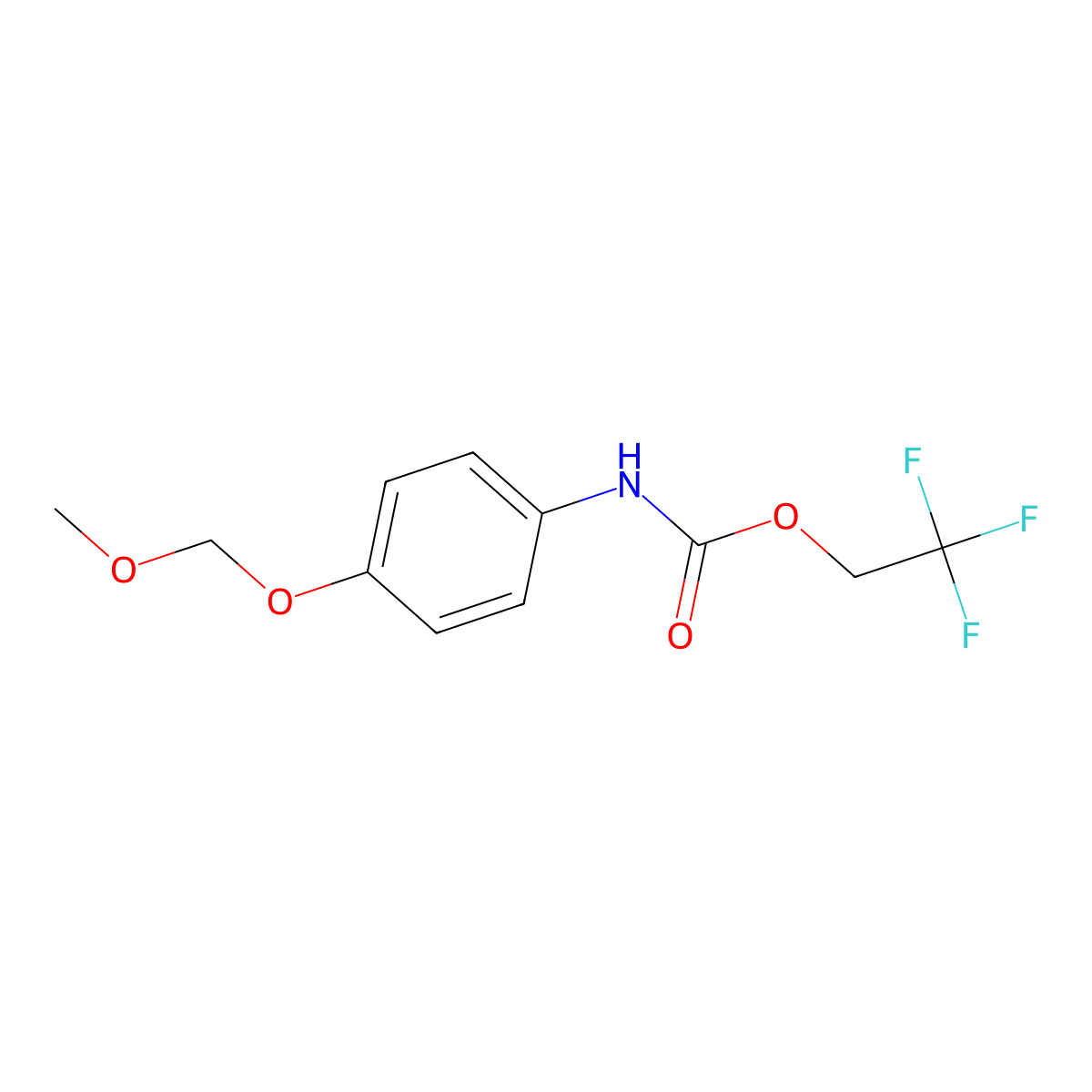 2,2,2-trifluoroethyl N-[4-(methoxymethoxy)phenyl]carbamate molecular structure, CAS 1803612-08-9