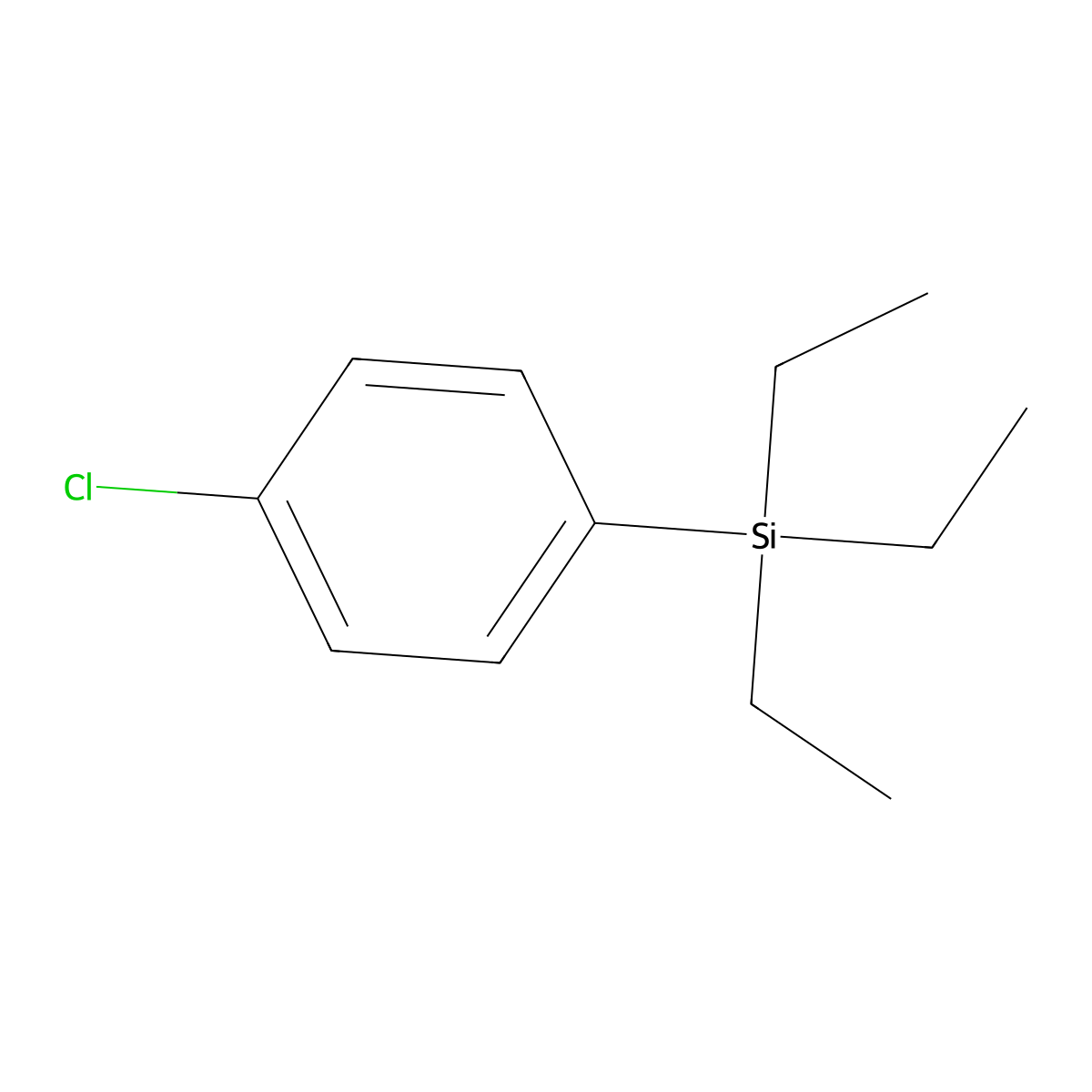 (4-Chlorophenyl)triethylsilane molecular structure, CAS 18037-03-1