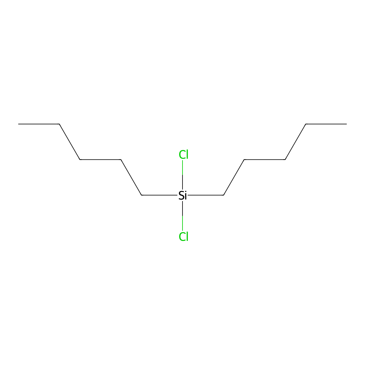 Dichlorodipentylsilane molecular structure, CAS 18037-39-3