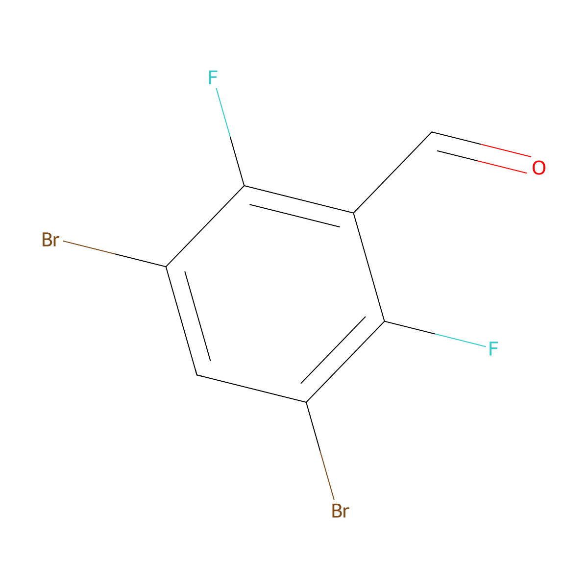 3,5-Dibromo-2,6-difluorobenzaldehyde molecular structure, CAS 1803713-69-0