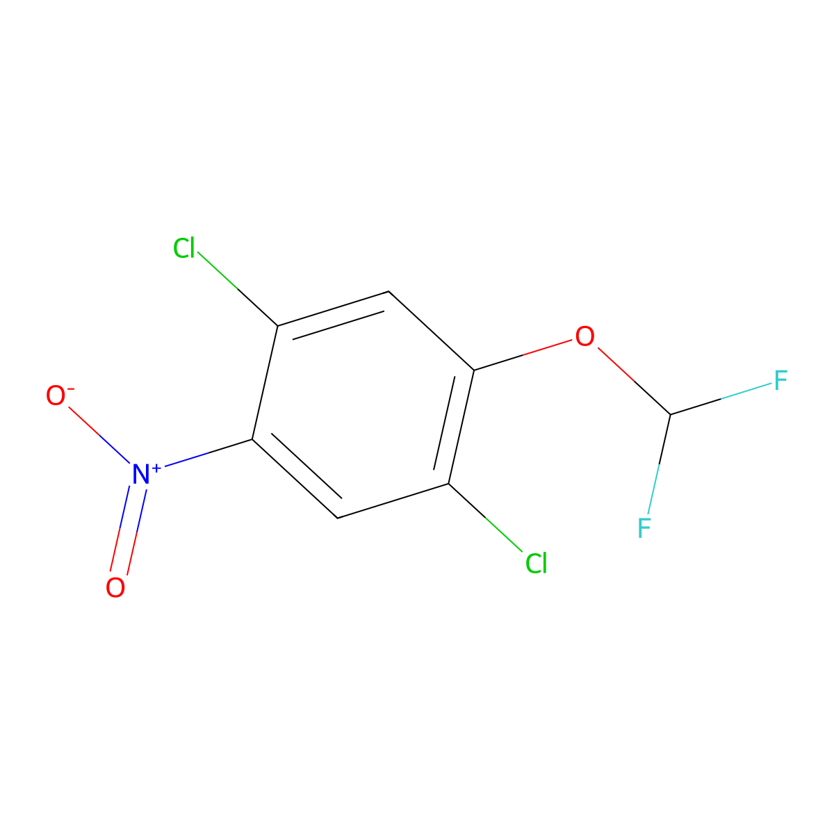 1,4-Dichloro-2-(difluoromethoxy)-5-nitrobenzene molecular structure, CAS 1803714-82-0