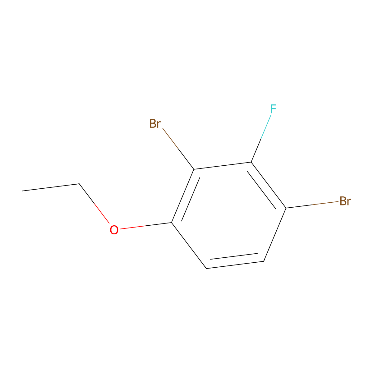 Benzene, 1,3-dibromo-4-ethoxy-2-fluoro- molecular structure, CAS 1803715-90-3