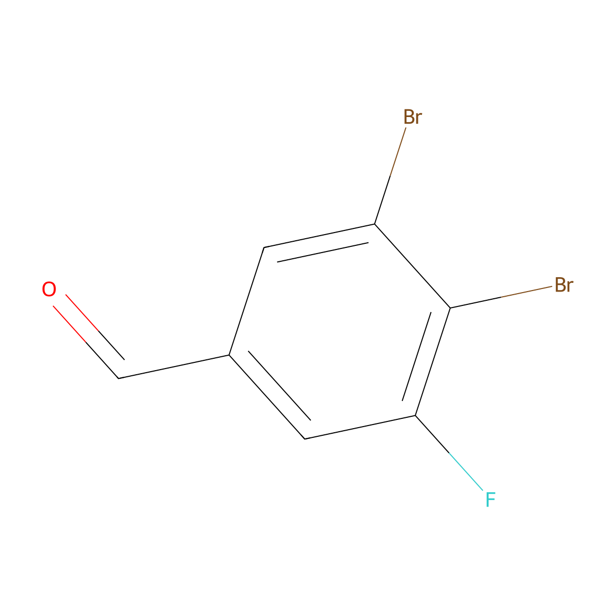 3,4-Dibromo-5-fluorobenzaldehyde molecular structure, CAS 1803716-04-2