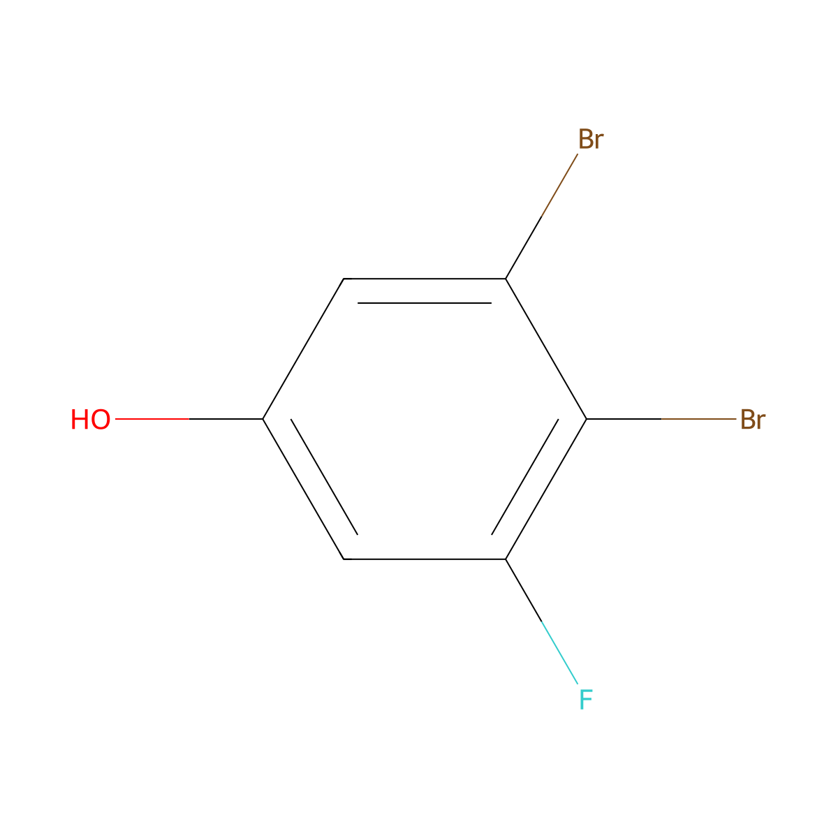 3,4-Dibromo-5-fluorophenol molecular structure, CAS 1803716-58-6