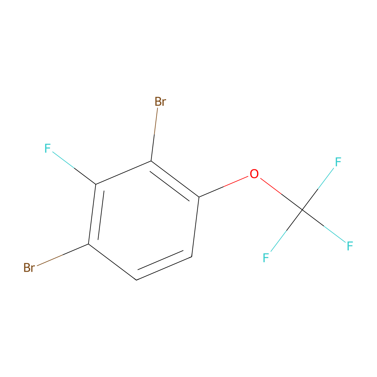 1,3-Dibromo-2-fluoro-4-(trifluoromethoxy)benzene molecular structure, CAS 1803717-02-3