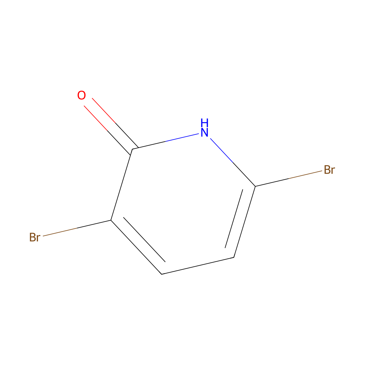 3,6-Dibromo-2-hydroxypyridine molecular structure, CAS 1803717-25-0