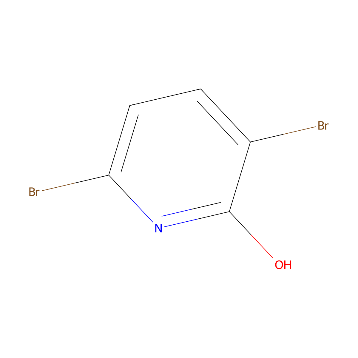 3,6-Dibromo-2-hydroxypyridine molecular structure, CAS 1803717-25-0