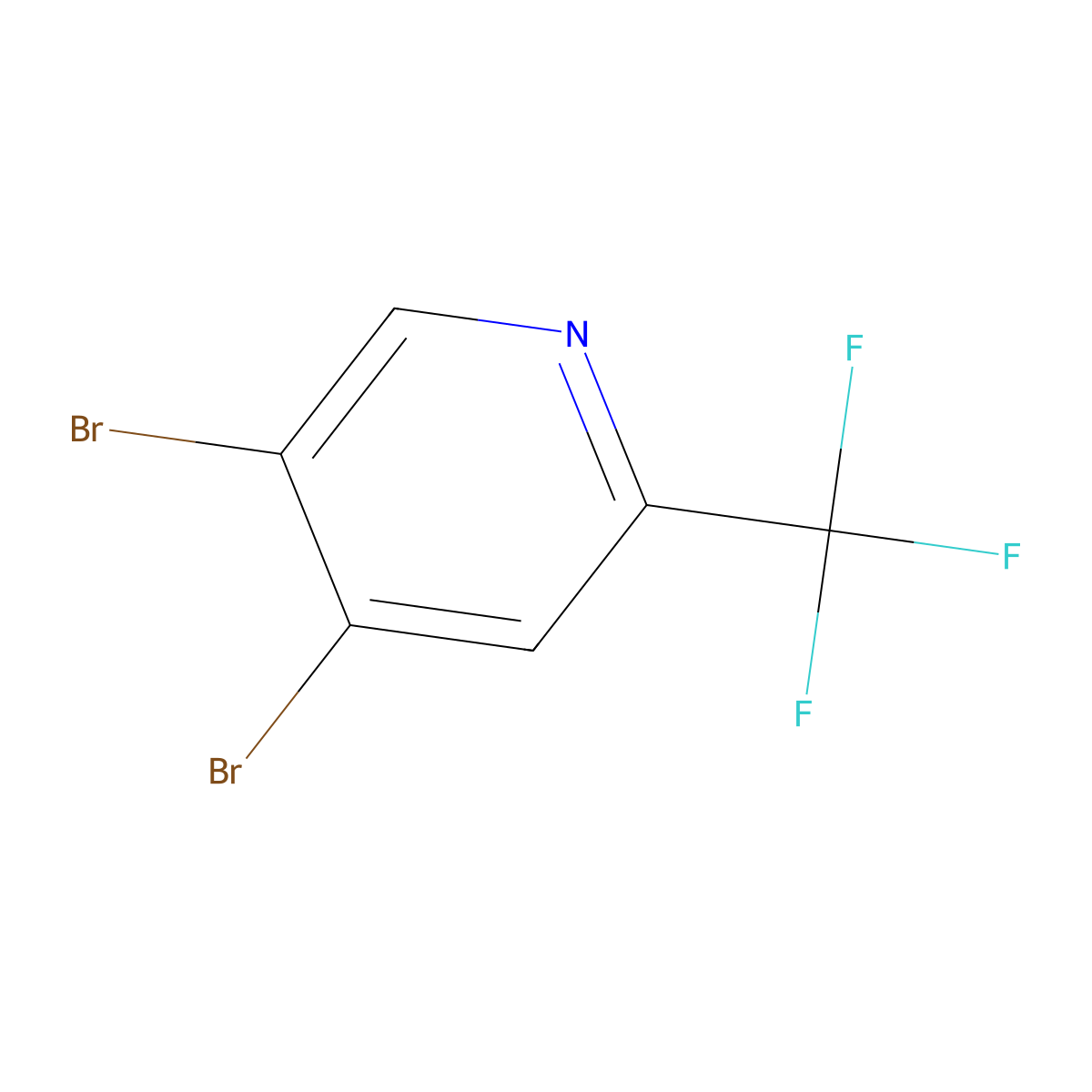 4,5-Dibromo-2-(trifluoromethyl)pyridine molecular structure, CAS 1803717-52-3