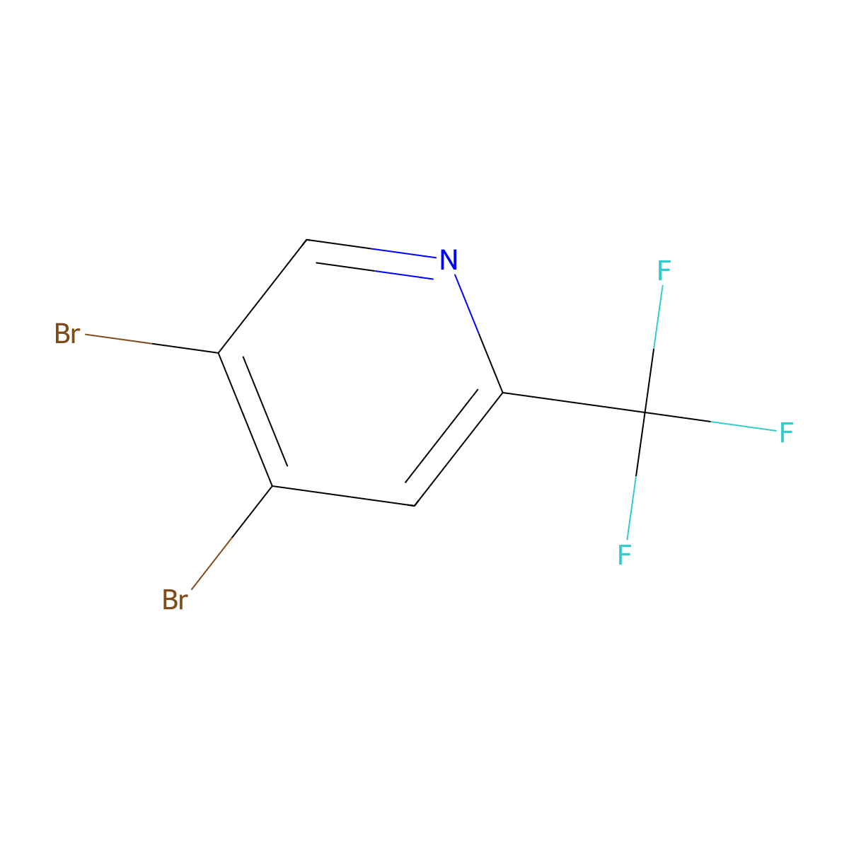 4,5-Dibromo-2-(trifluoromethyl)pyridine molecular structure, CAS 1803717-52-3